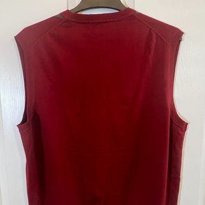 Golf sleeveless sweater red with design